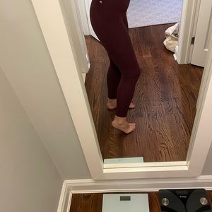Burgundy Fabletics Leggings